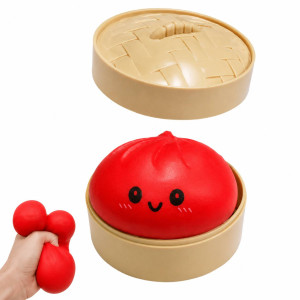 Сквіш-антистрес Crazy Fun Squishy Bun Glitter Edition – трендові сквіші-пельмені Blind Box. Photo 2